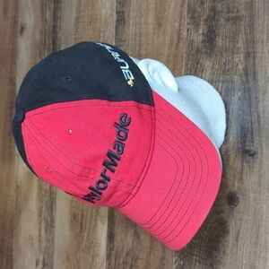 TaylorMade Burner Red/Black Strapback Hat Adjustable Lightweight Golf Cap